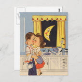 Kus over Dishes Briefkaart (Voorkant / Achterkant)