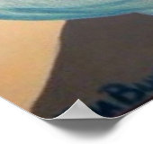 Kus Poster, pin-up, retro grijze blauwe lippen Kim Poster (Hoek)