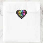 Kus regenbooglippen met gouden glitter hart sticker (Tas)