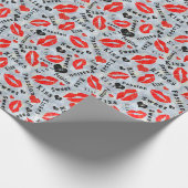 Kus, rode lippen. cadeaupapier (Hoek)
