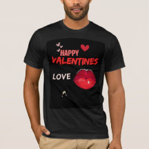 Kus rode lippen-Gelukkige Valentijn-Kus T-Shirt