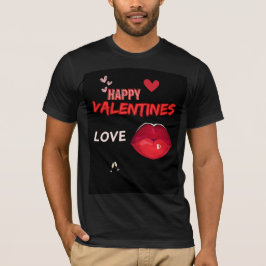 Kus rode lippen-Gelukkige Valentijn-Kus T-Shirt
