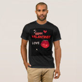 Kus rode lippen-Happy Valentijns's-Kiss T-Shirt (Voorkant volledig)