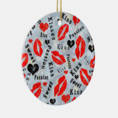 Kus, rode lippen. keramisch ornament (Rechts)