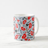 Kus, rode lippen. koffiemok (Voorkant rechts)