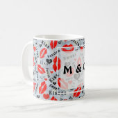 Kus, rode lippen. koffiemok (Voorkant links)
