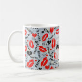 Kus, rode lippen. koffiemok (Links)