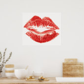 Kus, rode lippen poster (Keuken)