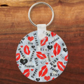 Kus, rode lippen. sleutelhanger (Voorkant)