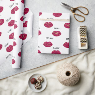 Kus rode lippen XOXO Cadeaupapier