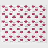 Kus rode lippen XOXO Cadeaupapier (Vlak)