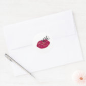 Kus rode lippen XOXO Ronde Sticker (Envelop)