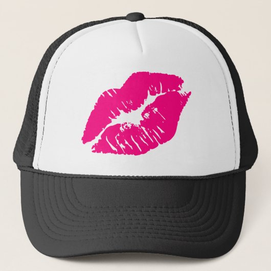 Kus Roze Lippen Trucker Pet (Voorkant)
