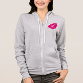 Kus roze lips hoodie (Voorkant)