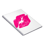 Kus roze lips notitieboek (Rechterzijde)