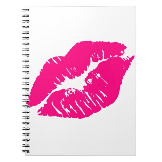 Kus roze lips notitieboek (Voorkant)