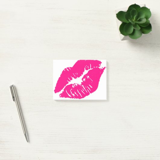 Kus roze lips post-it® notes (Kantoor)