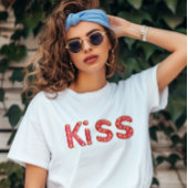 Kus teken rode letters t-shirt
