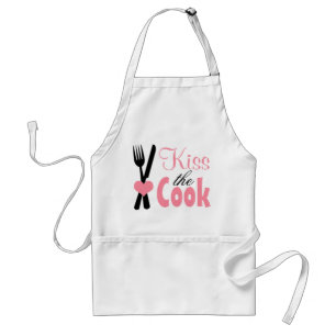 Kus the Cook - Cute Knife & Fork Apron Standaard Schort