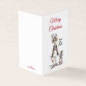 "Kus the Cook" een vermoeide vrouw heeft ondersteu Kaart (Buitenkant)