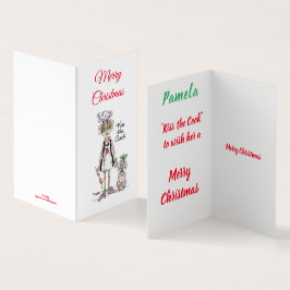 "Kus the Cook" een vermoeide vrouw heeft ondersteu Kaart