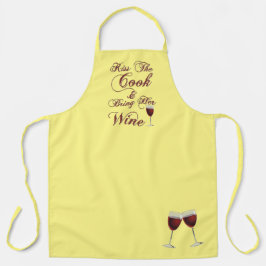 Kus the Cook en breng haar wijn mee Schort