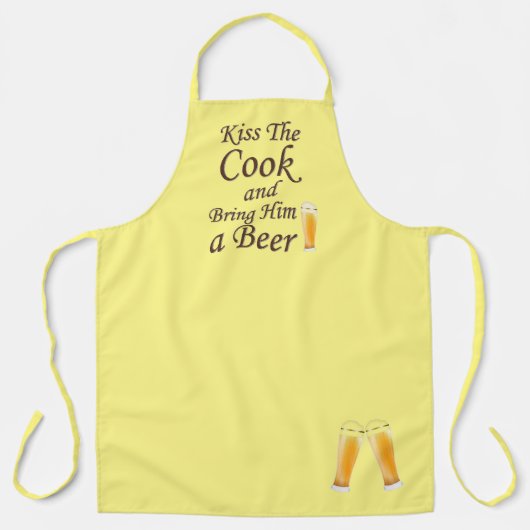 Kus The Cook en breng hem een bier Schort (Voorkant)
