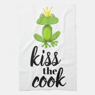 Kus the Cook Green Frog Crown Funny Theedoek