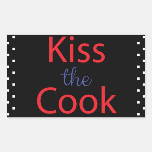 Kus the Cook Rechthoekige Sticker (Voorkant)