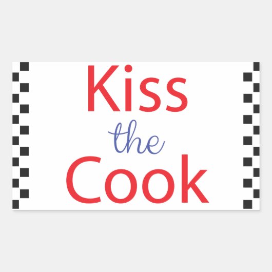 Kus the Cook Rechthoekige Sticker (Voorkant)