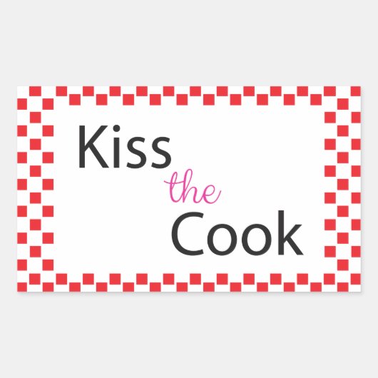 Kus the Cook Rechthoekige Sticker (Voorkant)