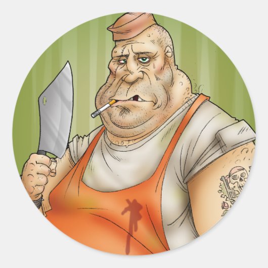 Kus the Cook Ronde Sticker (Voorkant)