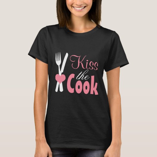 Kus the Cook - Sassy Knife & Fork Shirt (Voorkant)