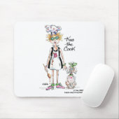 Kus the Cook tekening Ze is moe, aardig. Muismat (Met muis)