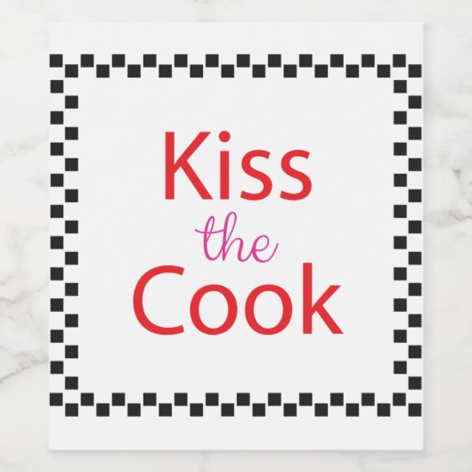 Kus the Cook Wijn Etiket (Enkel label)