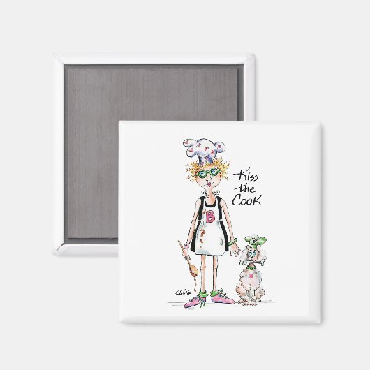 "Kus The Cook" Ze heeft het nodig! Magneet (Voorkant / Achterkant)