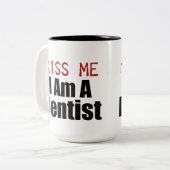 kus tweekleurige koffiemok (Voorkant links)