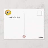 Kus uit een Pufferfish, Cute Yellow Blowfish Briefkaart (Achterkant)