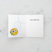 Kus uit een Pufferfish, Cute Yellow Blowfish Kaart (Binnen)