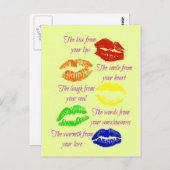 Kus uit je lips briefkaart (Voorkant / Achterkant)