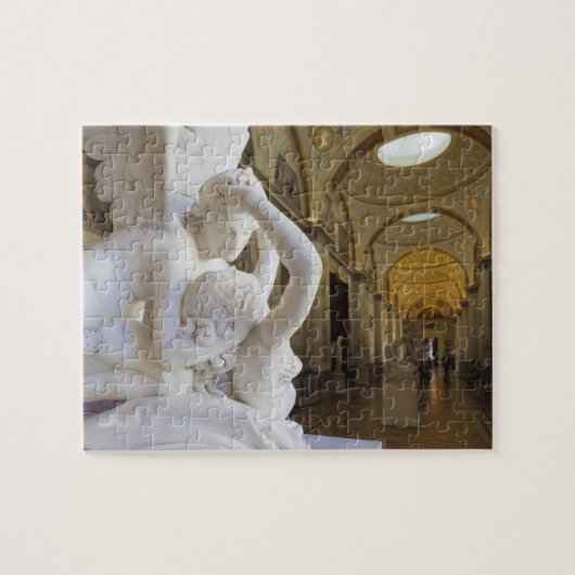Kus van Cupido en Psyche, door Antonio Canova Legpuzzel (Horizontaal)