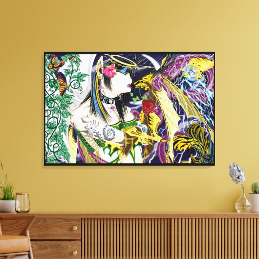 Kus van de Dragon Stretched Canvas Art Prints (Insitu (Woonkamer))