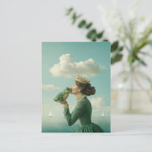 Kus van de kikkerprins feestdagenkaart (Staand voorkant)