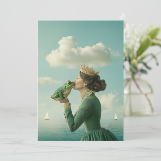 Kus van de kikkerprins kaart (Staand voorkant)