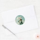 Kus van de kikkerprins ronde sticker (Envelop)