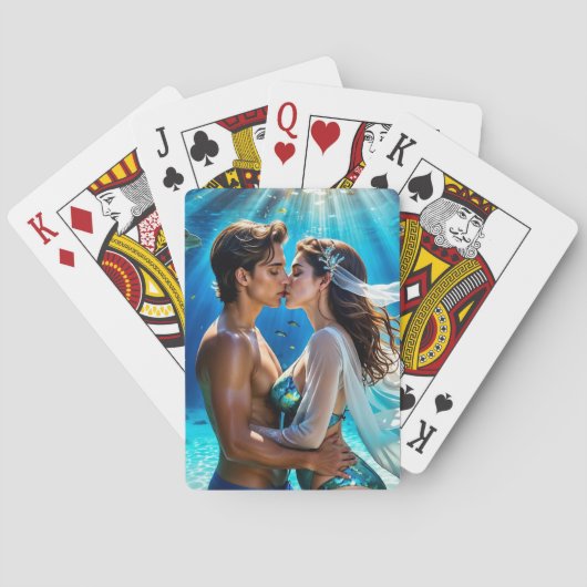 Kus van de Onderwater Geliefden Pokerkaarten (Achterkant)