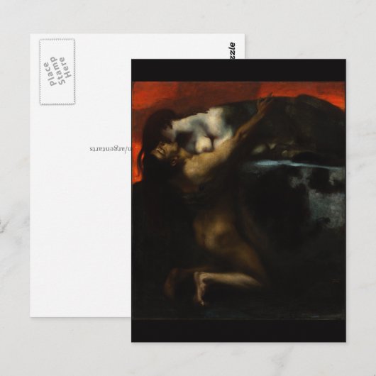 Kus van de Sphinx door Franz von Stuck Briefkaart (Voorkant / Achterkant)