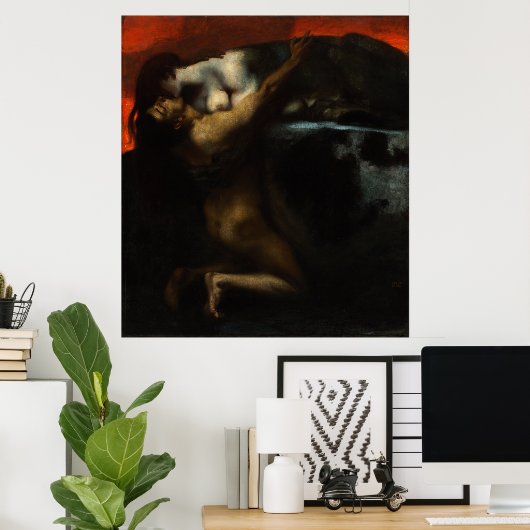 Kus van de Sphinx door Franz von Stuck Poster (Thuiskantoor)