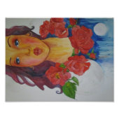 kus van een roos foto afdruk (Voorkant)