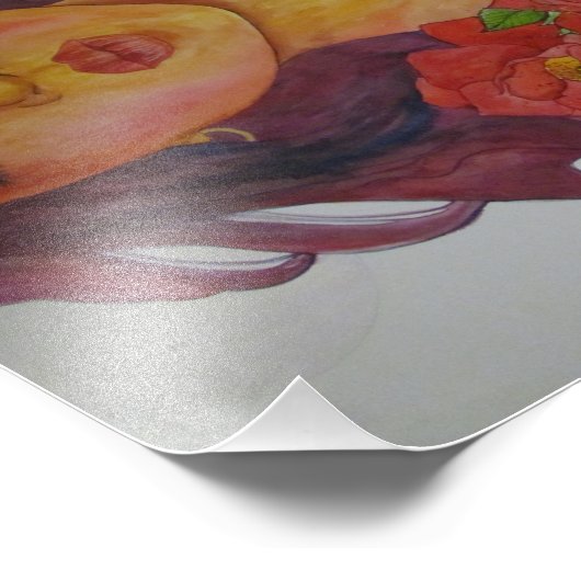 kus van een roos foto afdruk (Hoek)